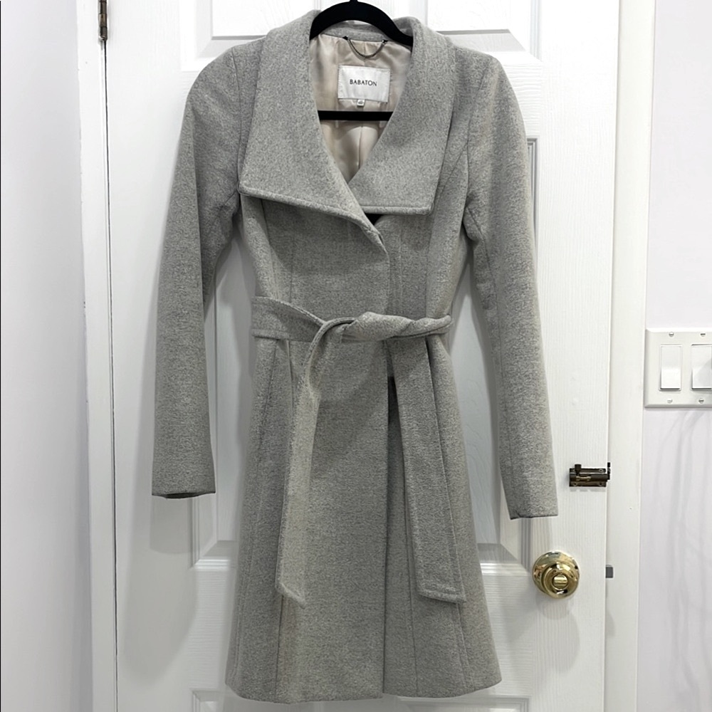 Babaton Women's Grey Wool Coat